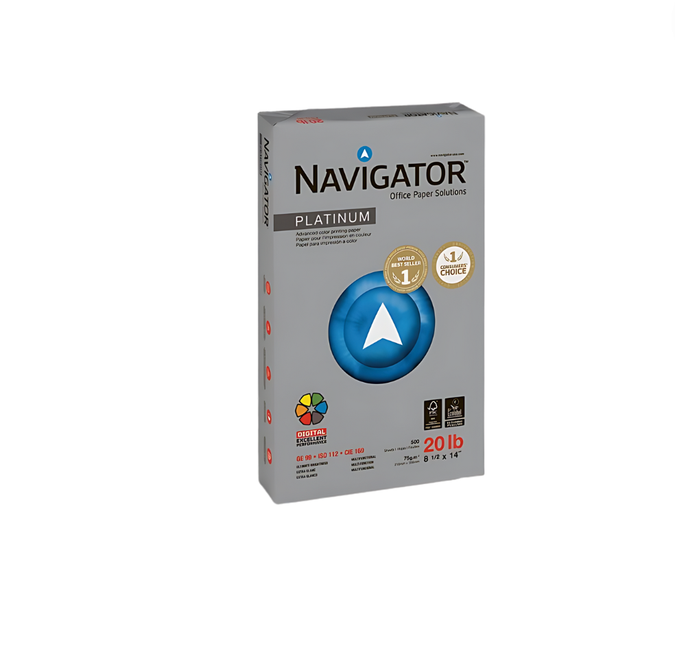 Bond Blanco Navigator 21.5x35.5 Oficio C/500 75 g.