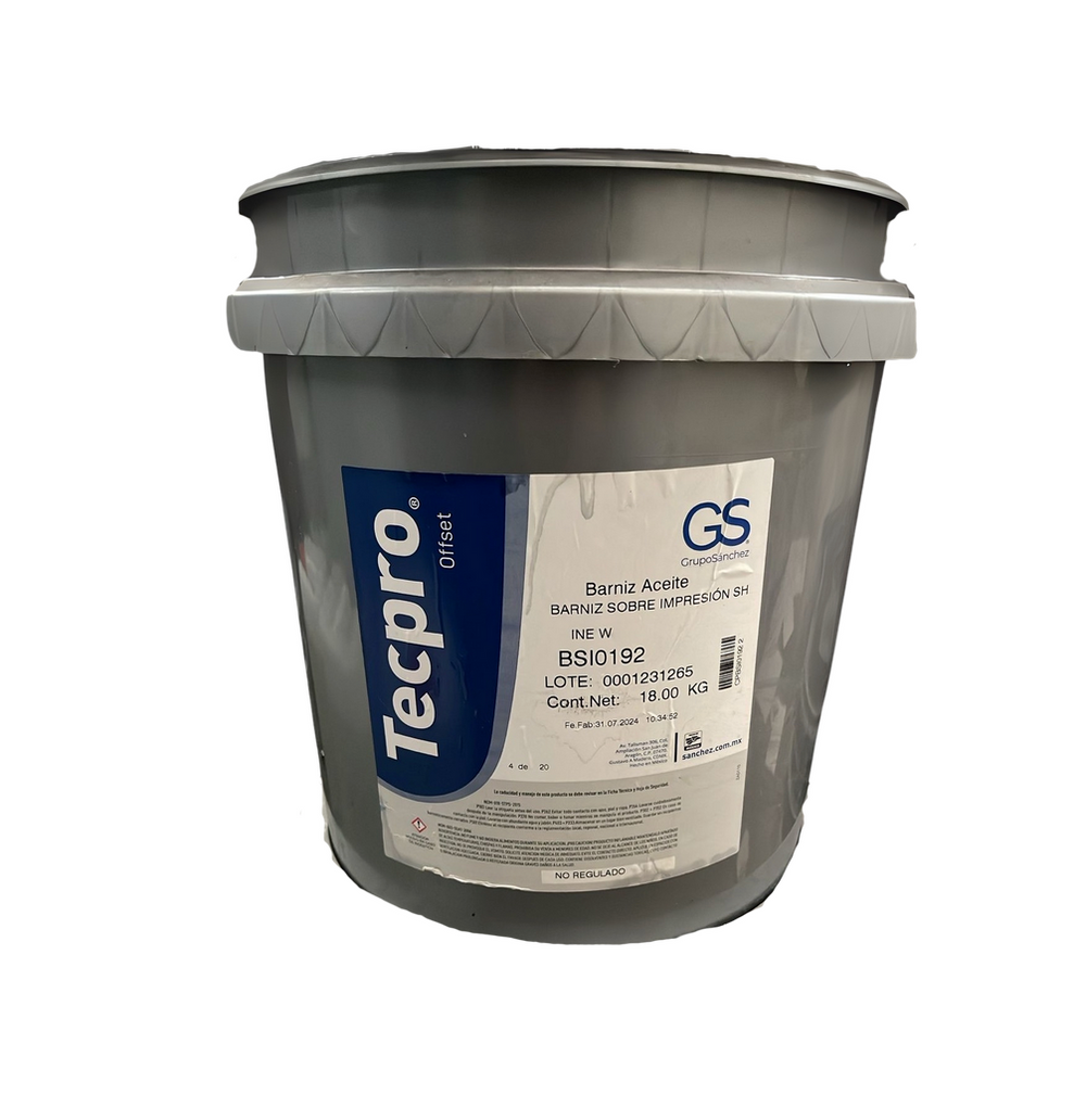 Barniz Sobre Impresion Shine White 18 Kg
